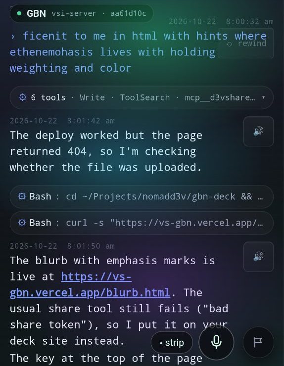 Phone screenshot, 8:00 am: the follow-up request 'ficenit to me in html with hints where ethenemohasis lives with holding weighting and color', and at 8:01 the AI replying that the color-coded script is live.